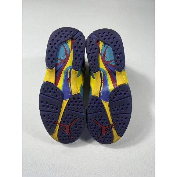 Nike Air Jordan 8 Retro Shoes Womens Size 7 White Aqua Teal Yellow CI1236-100 - Picture 9 of 10